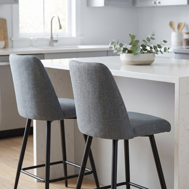 Tabouret de comptoir 25 po Caistance, Bleu