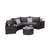 7-Piece Half-Moon Sectional Sofa Set with Coffee Table-1867773156