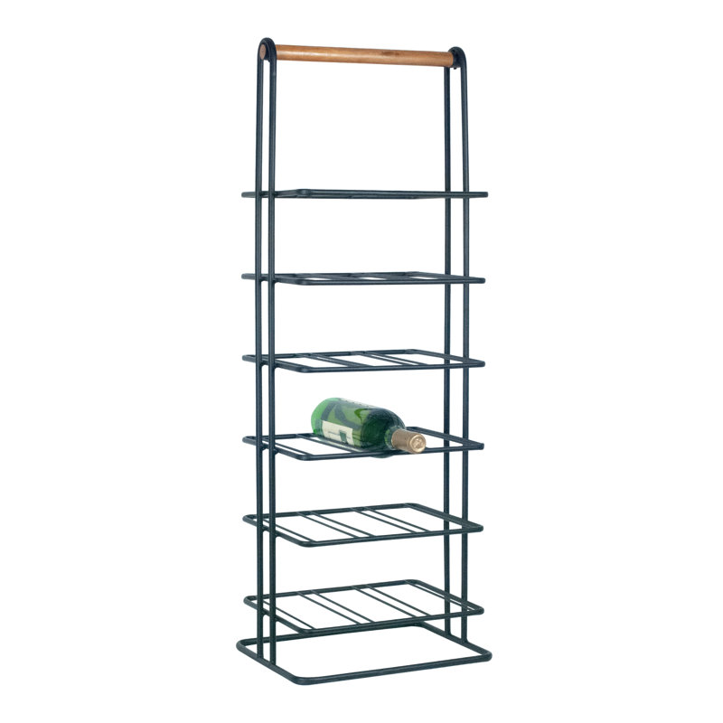 Centerville Floor Wine Bottle Rack in Black