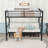 Metal Bunk Bed With Ladder And Slats-369576588