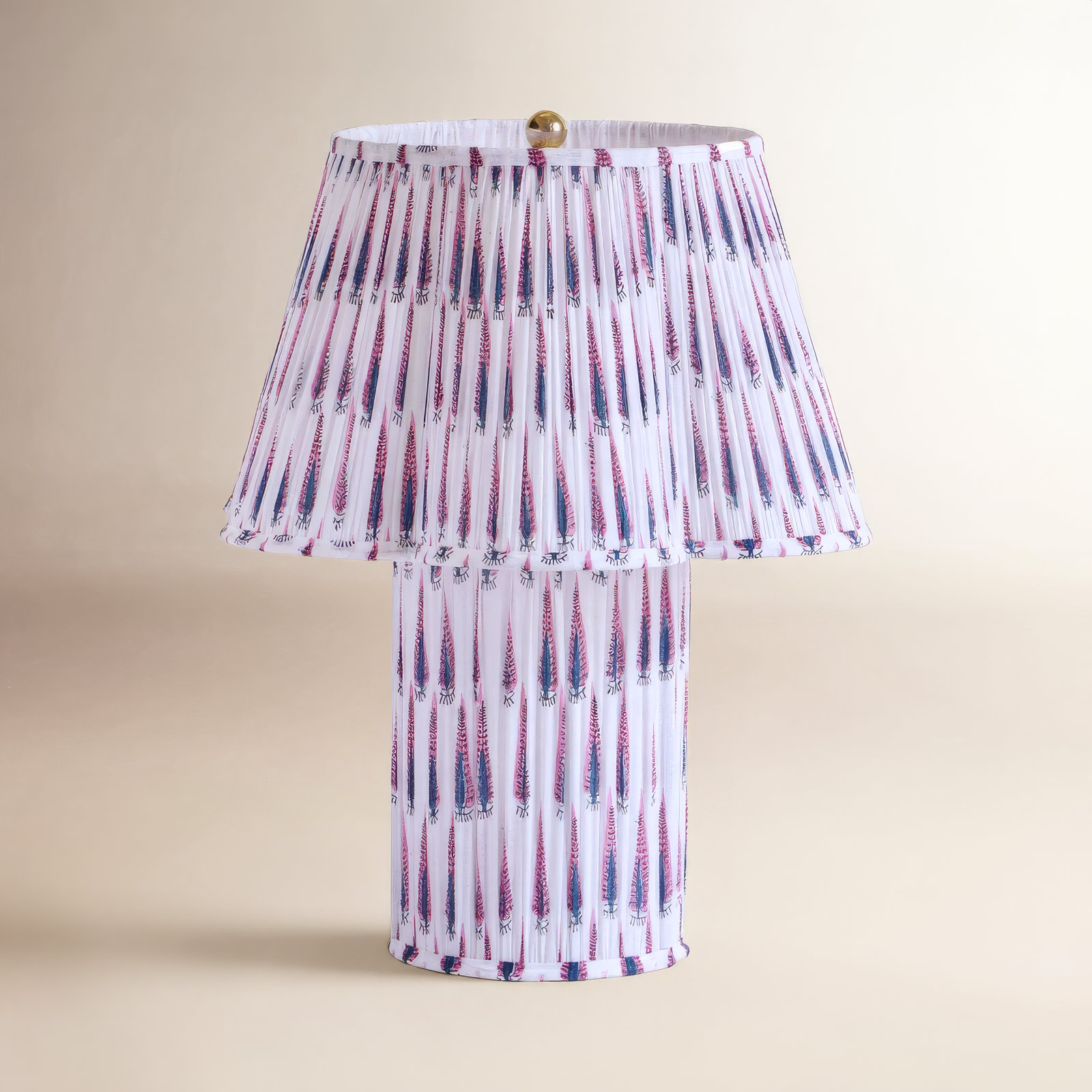 Corrine Jute and Cotton Table Lamp, Purple