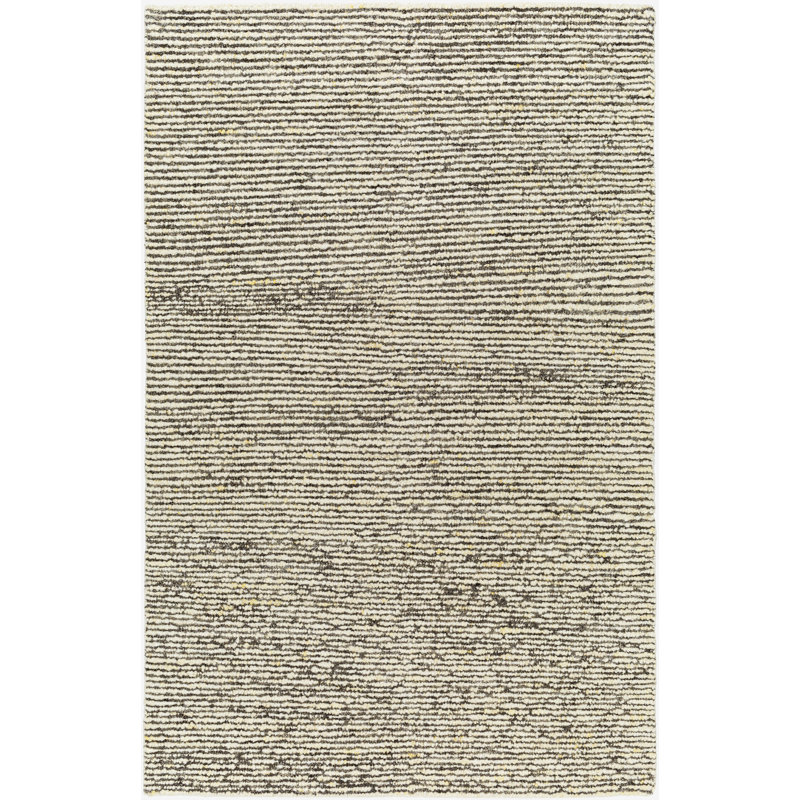Totenham Wool Area Rug in Gray, Rectangle 5' x 7'6"