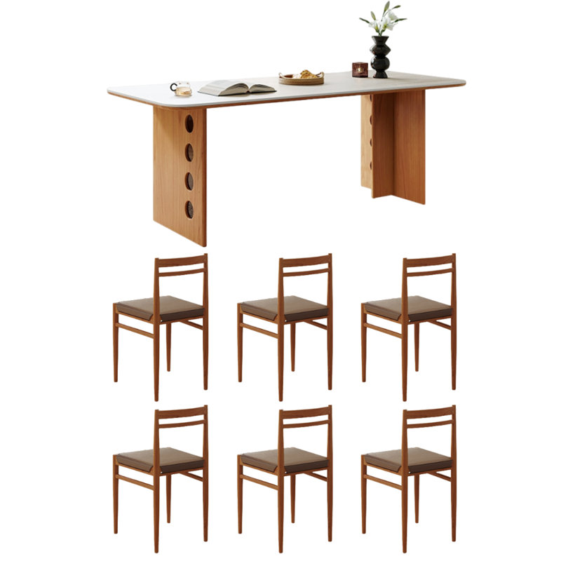 Table de salle à manger et chaise Classic Vintage, H 29,5 po x L 70,8 po x l 31,4 po