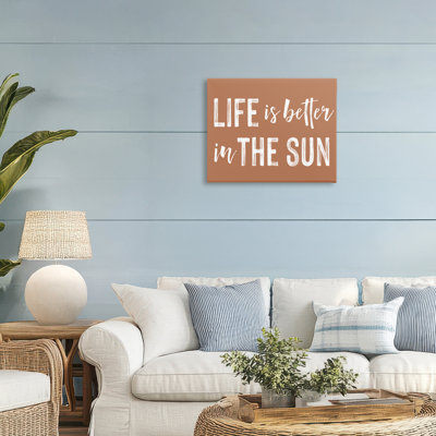 «Life Better» en toile brun soleil, design par lettré et doublé