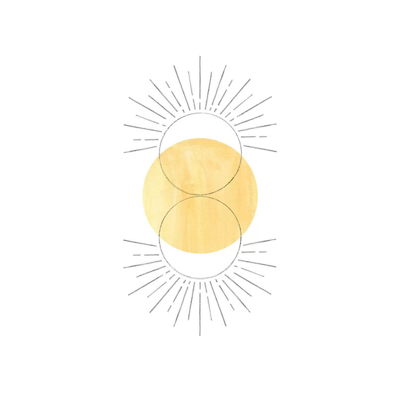 Mustard Yellow Sun, Abstract Art 1 Piece Wall Art on Canvas, 30.48cm H x 20.32cm W x 1.91cm D, Wrapped Canvas