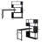 Jaemeson Multi functional design L-Shaped Corner Table with Rotatable function and Sturdy metal Frame-1277393306