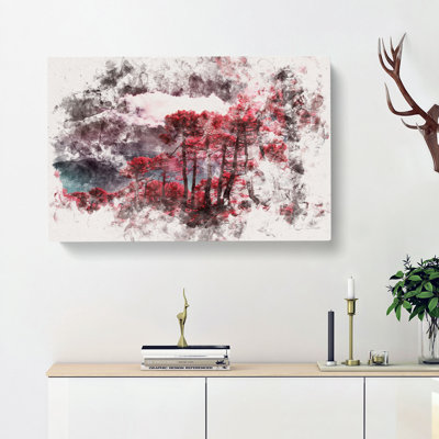 Plum Forest Watercolour - Wrapped Canvas