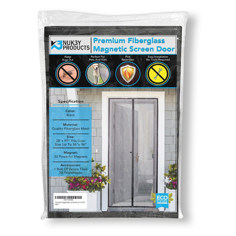 Magnetic Screen Shutter/Door Accessory, 97" H x 38" W x 1" D
