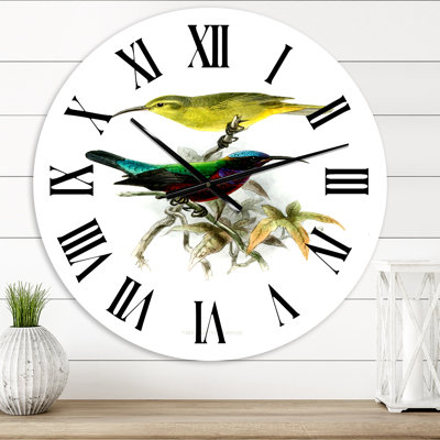 Vintage Australian Birds XV - Traditional wall clock