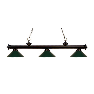 Luminaire suspendu linéaire à 3 lumières pour table de billard Chevelle