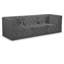Canapé modulaire en velours à accoudoirs carrés de 99 po Klecka-87475439