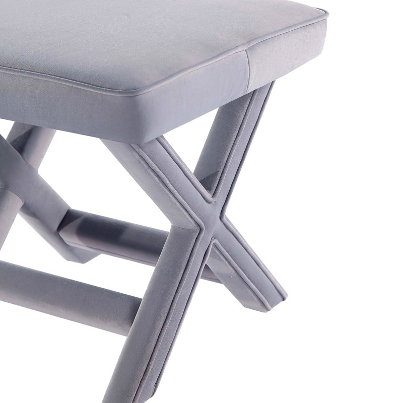 Banc d'appoint Mid-Century moderne pour la maison, Gris