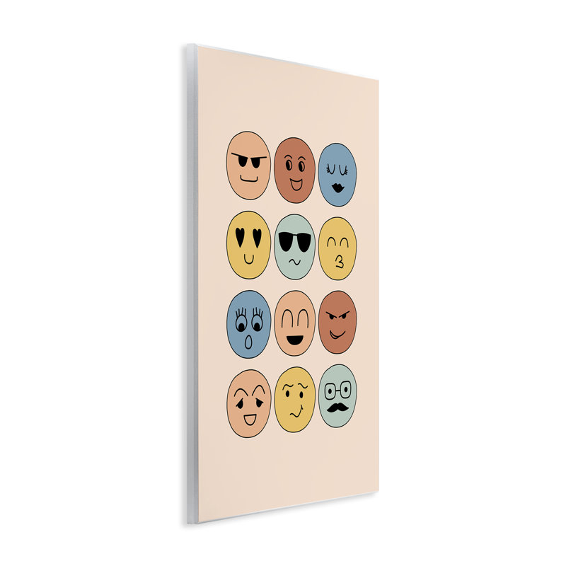 Art mural varié à visages expressifs par JJ Design House, LLC., H 15 po x l 10 po