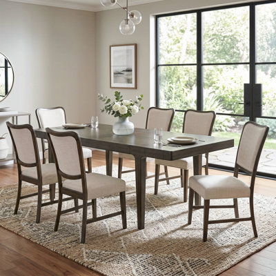 Lucille Solid Wood 7-Piece Rectangular Dining Table Set