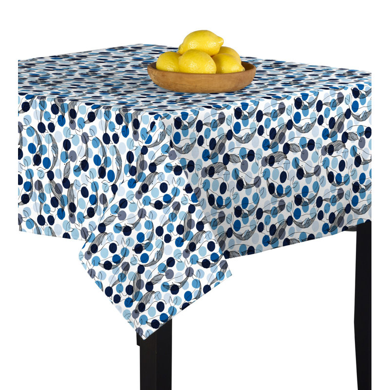 Arroliga Whales Dots Tablecloth, 60" x 60"