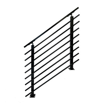 Modern Horizontal Adjustable Railing Banister System for Staircases Balconies and Decks Complete Guard Railing Kit