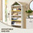 Angled Arch Bathroom Cabinet, 5 Tiers Geometric Cabinet with Storage, Modern Triangular Top Angled Arch with Adjustable Shelves, Wood Cabinet w/Open Display Shelves-10453205-30451798