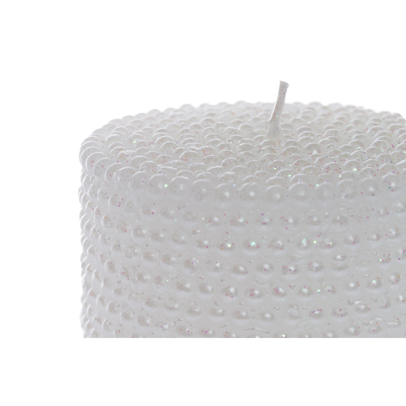 Unscented Pillar Candle, 10cm H x 8cm W x 8cm D