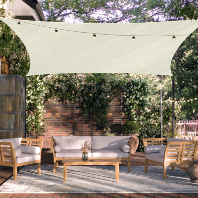 Auvent pare-soleil - Voile d'ombrage rectangulaire incurvée 10 x 13 pi avec protection contre les rayons UV - Auvent de patio ou de piscine pour l'extérieur - Parasols pour patio, cour, terrasse ou activités extérieures de Pure Garden