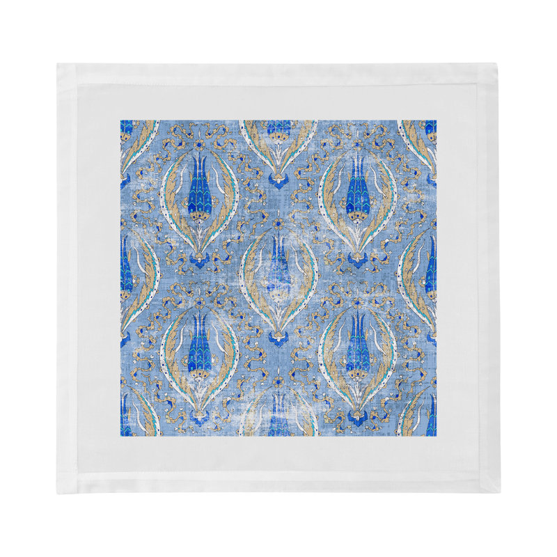 Byzantine Jewel Cotton Sateen Dinner Napkins, Navy