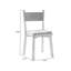 Ensemble de 2 chaises d'appoint à dossier uni