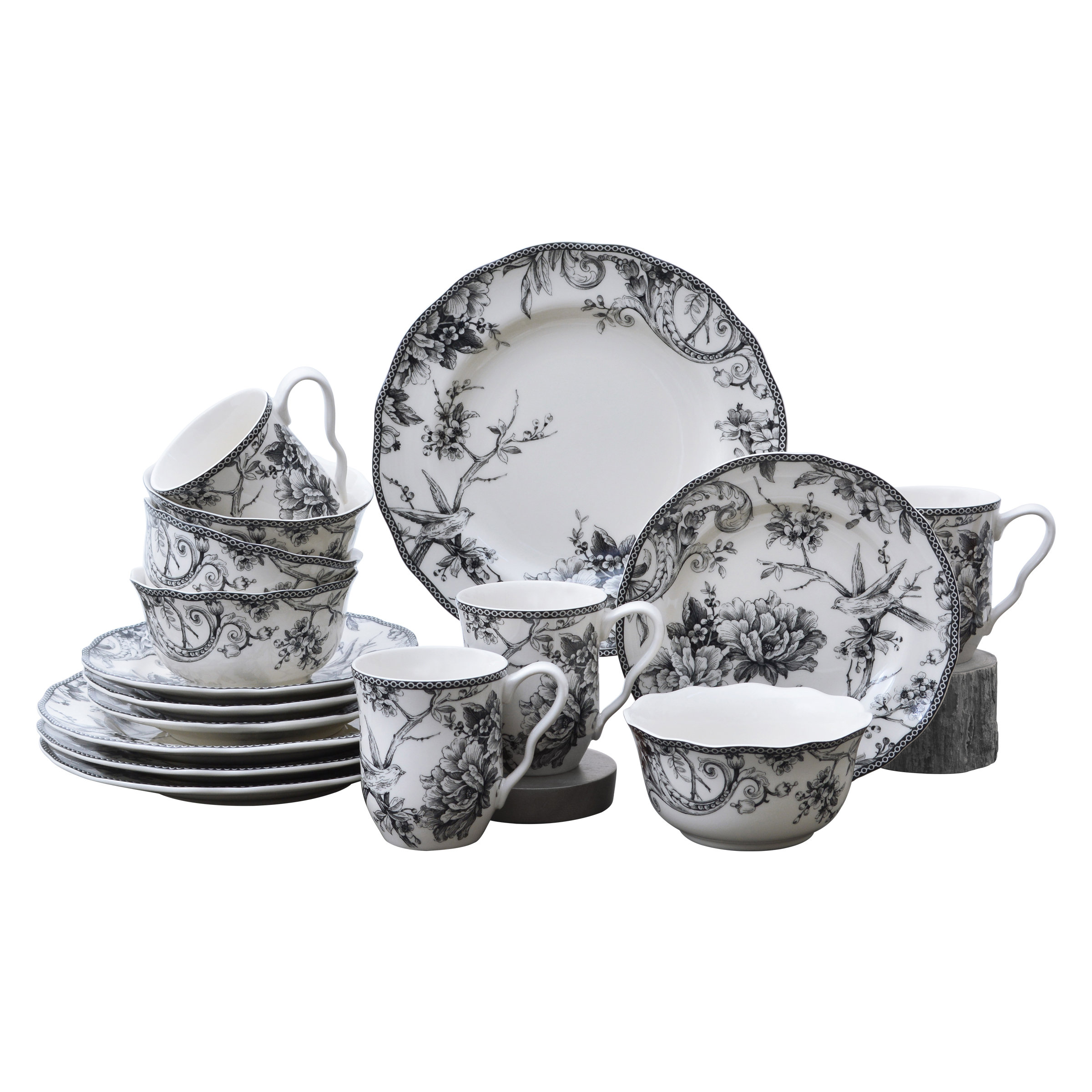 222 Fifth Adelaide 16 Piece Dinnerware Set, Service for