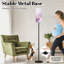 Lampe sur pied en marbre aux lignes dorées mauves à intensité variable moderne avec télécommande et pédale abat-jour abat-jour grand poteau d'angle pour le salon, la chambre et le bureau