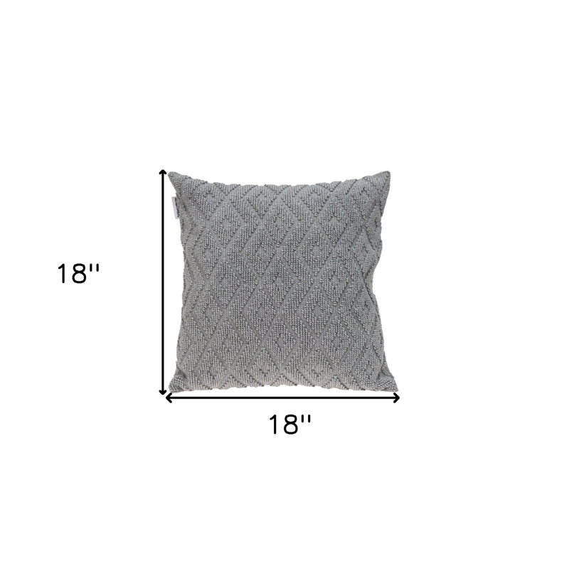 Coussin Jacquard, Gris