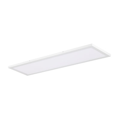 1 ft. x 4 ft. Matte White Integrated LED Flat Panel Light, Dimmable, 3 Color Temperatures, Damp Rated, Sloped Ceiling Compatible