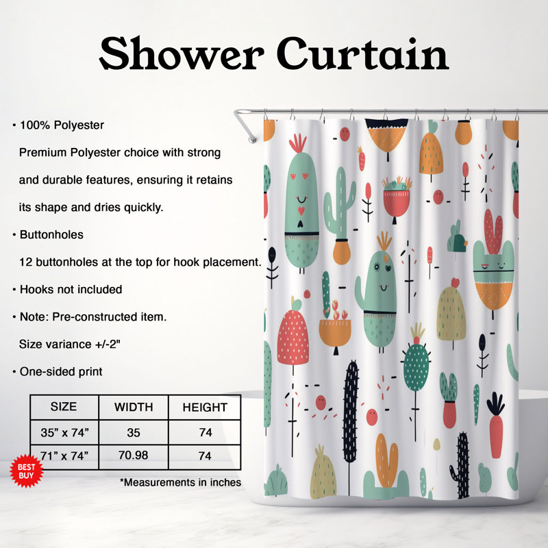Colourful Dreams - Premium Shower Curtain, 74"H x 71"W