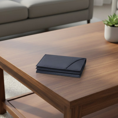 Leather Card Wallet | Slim Foldable - Brown