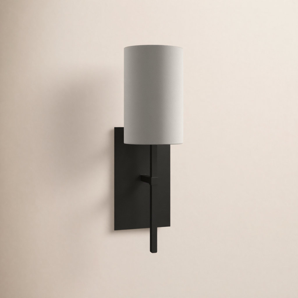 Lyla Single Light Dimmable Wallchiere, Black Forged