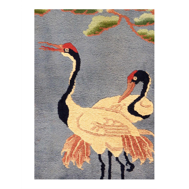 Art déco antique chinois 3 pi x 5 pi 4 po