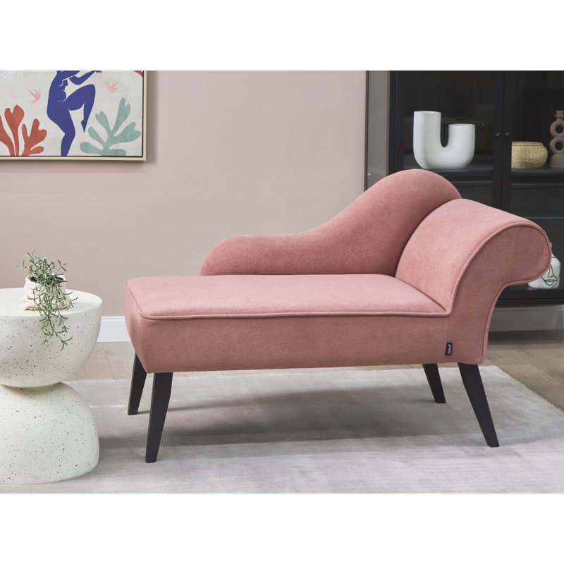 Ardeth Upholstered Chaise Lounge, Right Hand Facing, Pink