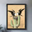 Encadré noir, beaux oiseaux, observateurs d'oiseaux, art mural, impressions rétro-1561971500