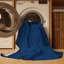 Tapis bleu uni lavable à la machine-1343863015