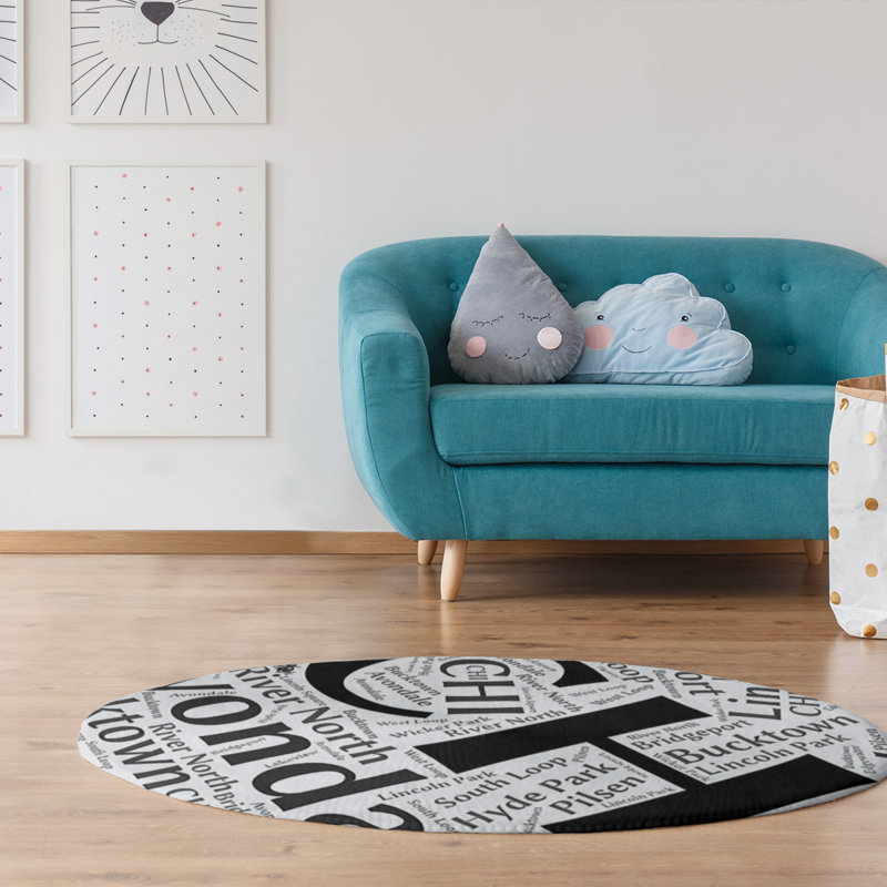 Chenille Indoor Rug, Round 5'