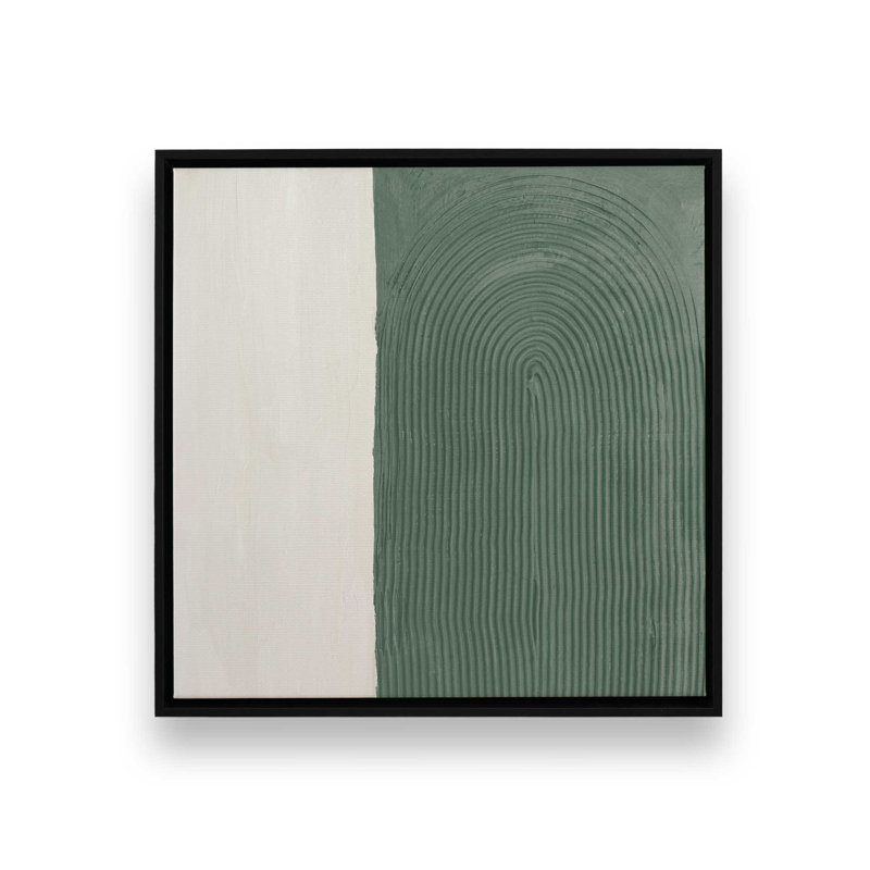 Textured Emerald Echoes v1 Print, 12" H x 12" W x 1.25" D, Wrapped Canvas