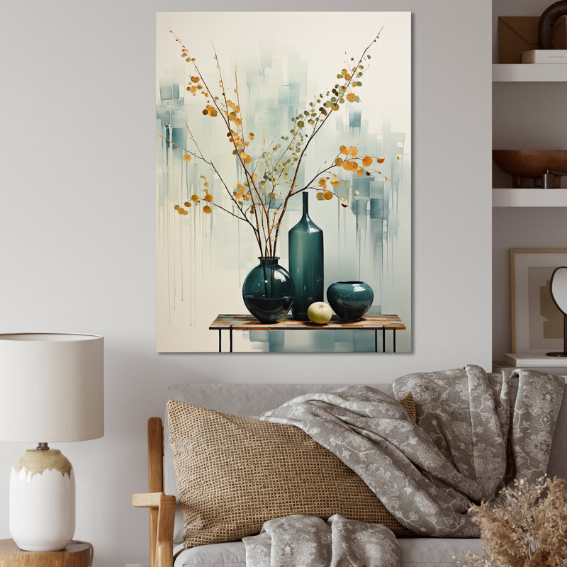 «Yariel Teal», impression sur toile, H 20 po x l 12 po x P 1 po, Toile tendue