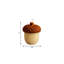 Bougie dimensionnelle brune et ivoire 4 po