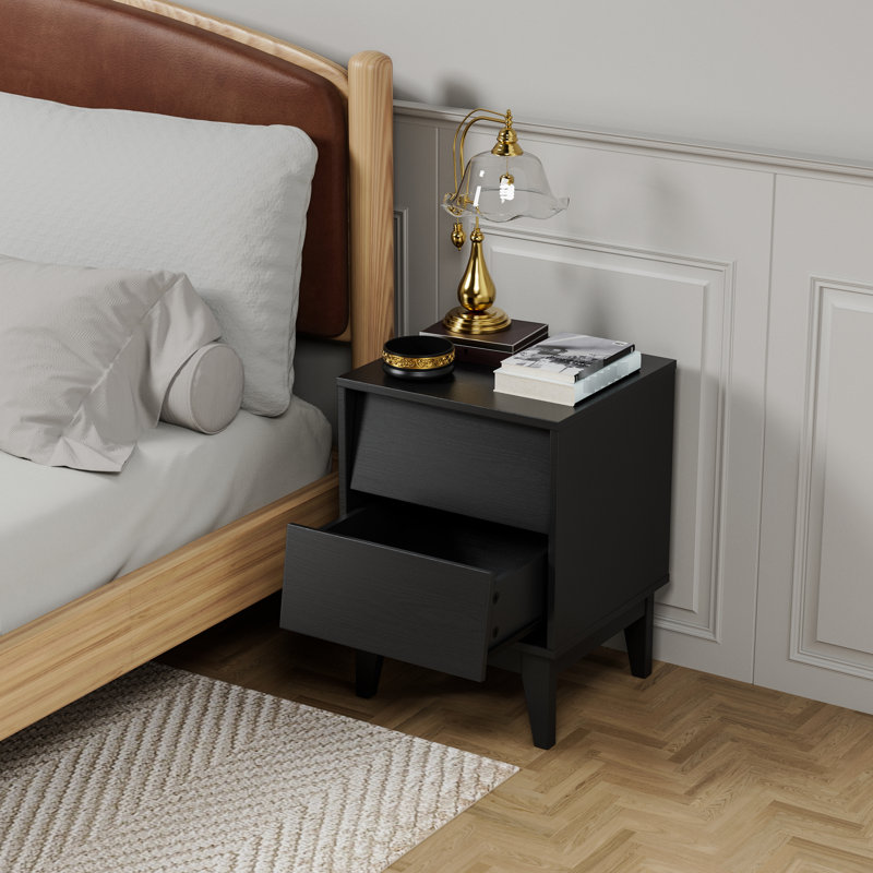Table de chevet Ludowici Mid Century, Noir