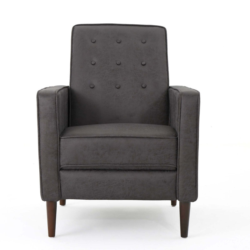 Canapé inclinable en tissu Mid-Century, Microfibre ardoise / microsuède
