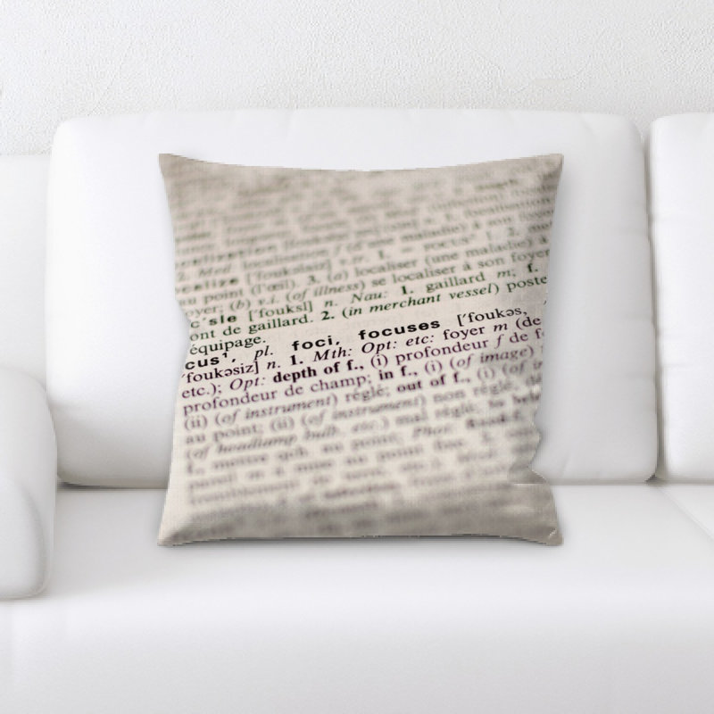 Coussin décoratif dictionnaire