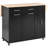 Kitchen Island With Drop Leaf, Kitchen Storage Cart With 3 Tier Pull Out Cabinet Organizer, Internal Storage Rack, Rolling Kitchen Cart On Wheels With Towel Rack, 2 Drawers, For Kitchen, Black-2001428089