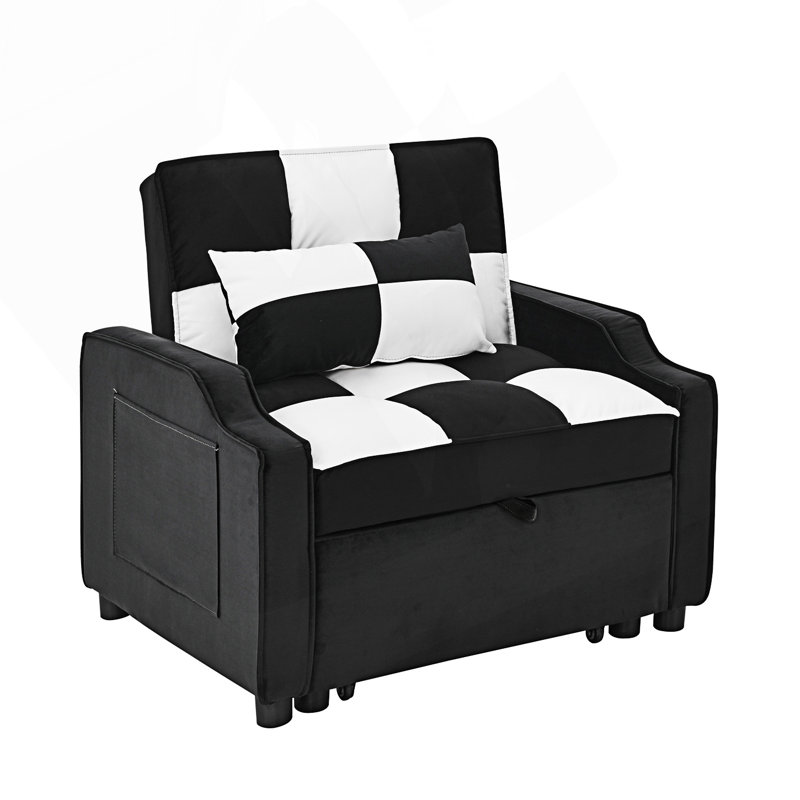 Fauteuil moderne, canapé-lit avec lit escamotable, canapé-lit convertible 3 en 1
