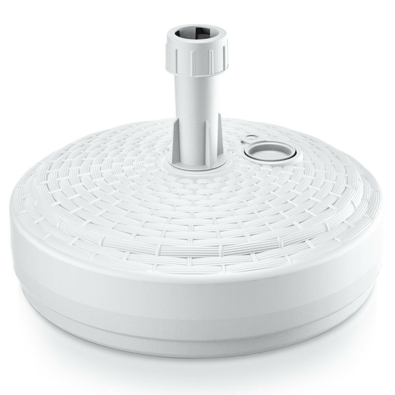 Carignan 0.74kg Plastic Free Standing Umbrella Base, White