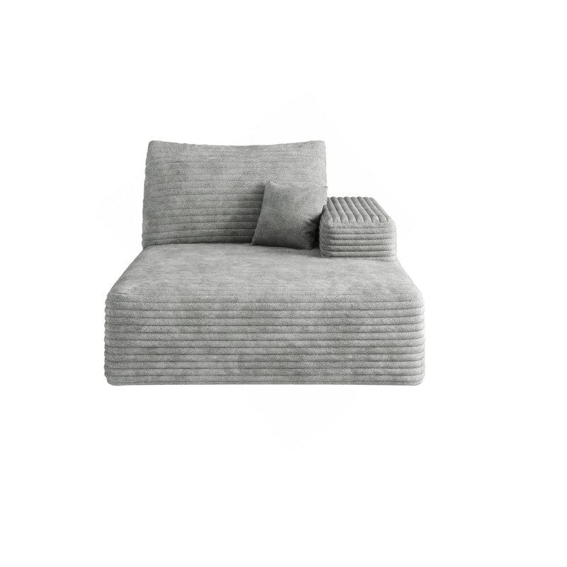 Boneless L-SLEEPER- Sofa Left Sleeper, Antique Gray