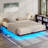 Floating Bed Frame With Led Light-1112524125-1112524124