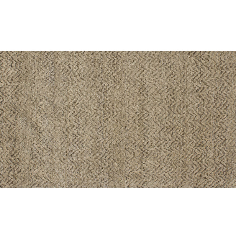Handmade Wool Chevron Area Rug, Rectangle 9' x 12'