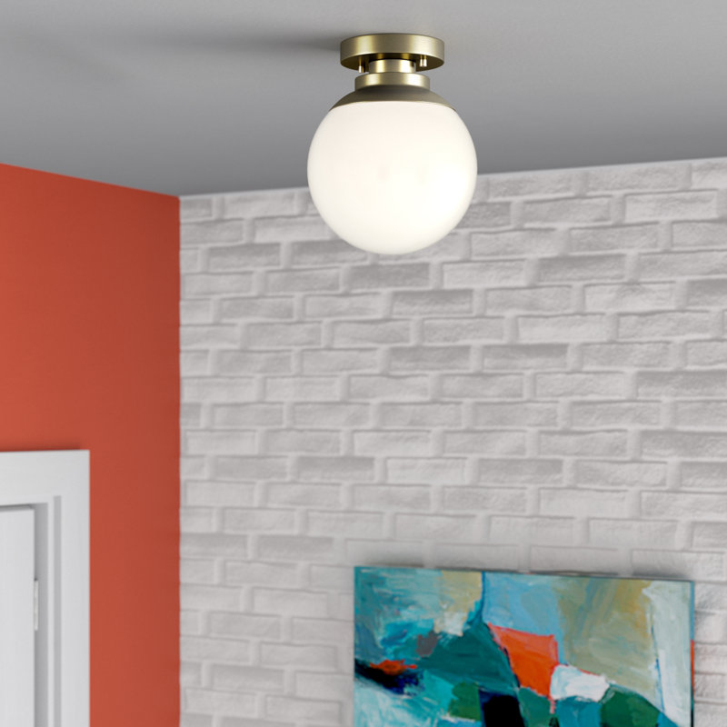 Plafonnier semi-encastré 1 lumière 8 po Blas